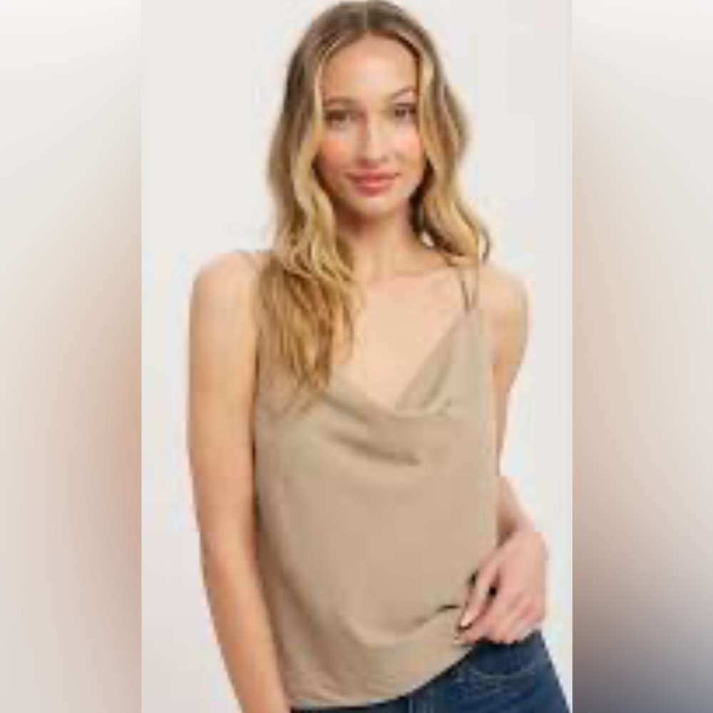 Babaton camisole cowl-neck champagne SX